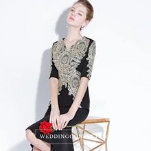 Load image into Gallery viewer, The Pezice Black Long Sleeves Dress - WeddingConfetti