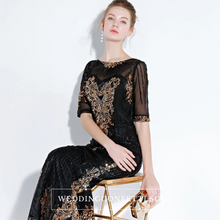 Load image into Gallery viewer, The Perise Black Long Sleeves Dress - WeddingConfetti