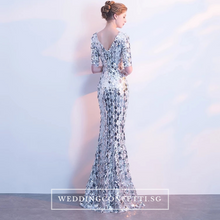 Load image into Gallery viewer, The Jhovana Rose Gold/Silver/Black Long Sleeves Gown - WeddingConfetti