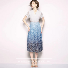 Load image into Gallery viewer, The Evita Lace Short Sleeves Dress - WeddingConfetti