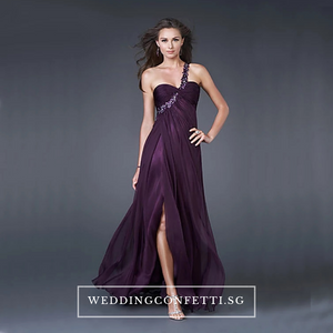 The Jsabella White / Blue / Purple Toga Gown - WeddingConfetti