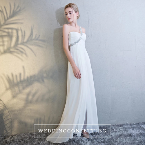 The Jsabella White / Blue / Purple Toga Gown - WeddingConfetti