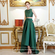 Load image into Gallery viewer, The Reneta Wedding Bridal Crop Top Maxi & Skirt (Customisable/Available in 5 colours) - WeddingConfetti