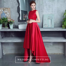 Load image into Gallery viewer, The Reneta Wedding Bridal Crop Top Maxi & Skirt (Customisable/Available in 5 colours) - WeddingConfetti