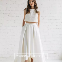 Load image into Gallery viewer, The Reneta Wedding Bridal Crop Top Maxi &amp; Skirt (Customisable/Available in 5 colours) - WeddingConfetti