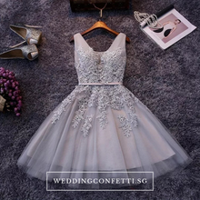 Load image into Gallery viewer, The Talitha Grey/Pink/Red/Blue Lace Sleeveless Dress - WeddingConfetti