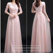 Load image into Gallery viewer, The Estelle Wedding Bridal Pink Lace Dress - WeddingConfetti