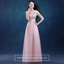Load image into Gallery viewer, The Estelle Wedding Bridal Pink Lace Dress - WeddingConfetti