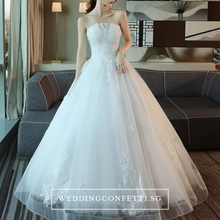 Load image into Gallery viewer, The Henreitta Wedding Bridal Tube White Gown - WeddingConfetti