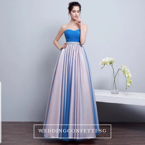 The Kirsten Blue Ombre Tube Gown - WeddingConfetti