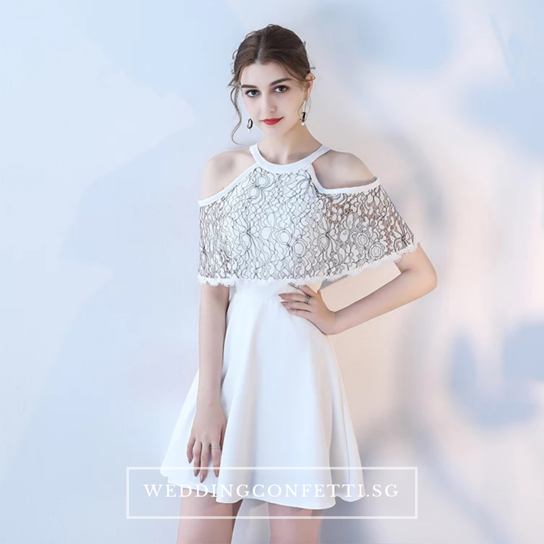 White lace off deals the shoulder dress