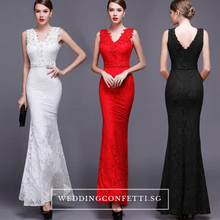 Load image into Gallery viewer, The Delia Sleeveless White / Red / Black Dress - WeddingConfetti