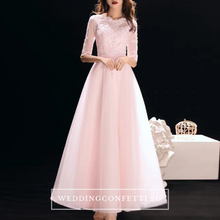 Load image into Gallery viewer, The Arelle Long Sleeves Black/White/Pink/Red/Blue Gown (Available in 4 colours) - WeddingConfetti