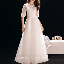 Load image into Gallery viewer, The Arelle Long Sleeves Black/White/Pink/Red/Blue Gown (Available in 4 colours) - WeddingConfetti