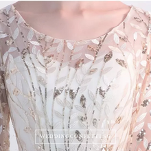 Load image into Gallery viewer, The Vachel Pink / Champagne / Navy Blue Sequined Lace Gown - WeddingConfetti