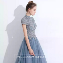 Load image into Gallery viewer, The Ariana Champagne / Blue / Red Tulle Lace Gown (Available in 3 Colours) - WeddingConfetti