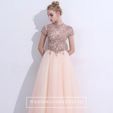 Load image into Gallery viewer, The Ariana Champagne / Blue / Red Tulle Lace Gown (Available in 3 Colours) - WeddingConfetti