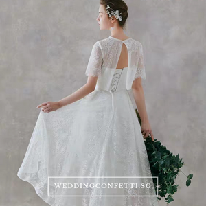The Rachelle Wedding Bridal White Two Piece Dress - WeddingConfetti