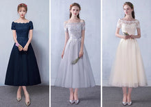 Load image into Gallery viewer, The Lynne Champagne Off Shoulder Gown - WeddingConfetti