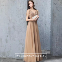 Load image into Gallery viewer, The Charlene Champagne Tulle Gown - WeddingConfetti