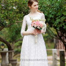 Load image into Gallery viewer, The Lelaine Bohemian White Dress - WeddingConfetti