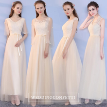 Load image into Gallery viewer, The Lorraine Grey / Champagne Bridesmaid Dress (Available in 2 colours) - WeddingConfetti