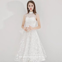 Load image into Gallery viewer, The Lorelie High Collar Lace Sleeveless Dress (Available in 2 colours) - WeddingConfetti