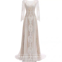 Load image into Gallery viewer, The Jaycayla Wedding Bridal Long Sleeves Chantily Lace Dress Gown - WeddingConfetti