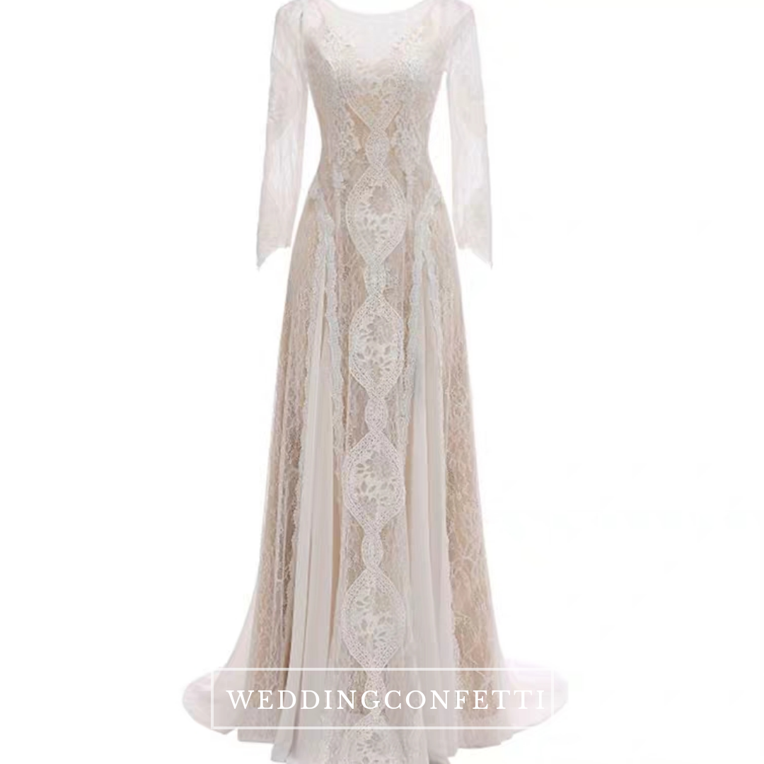 White silk lace on sale dress