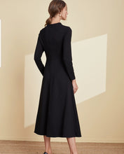 Load image into Gallery viewer, The Linda Black Short/Long Sleeves Dress - WeddingConfetti