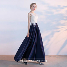 Load image into Gallery viewer, The Karel Blue / Red / Green / Black Lace Gown - WeddingConfetti