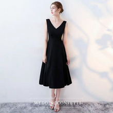 Load image into Gallery viewer, The Katine Black Cocktail Sleeveless Dress - WeddingConfetti
