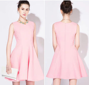 The Hailey White / Pink / Mint Green Sleeveless Dress