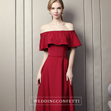 Load image into Gallery viewer, The Kermelia Red Off Shoulder Gown
