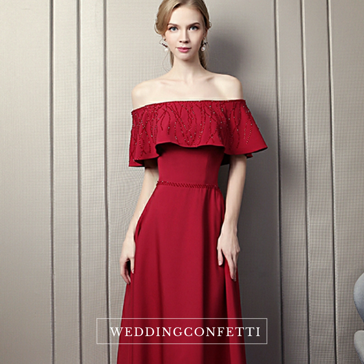 Red floor length formal on sale dresses