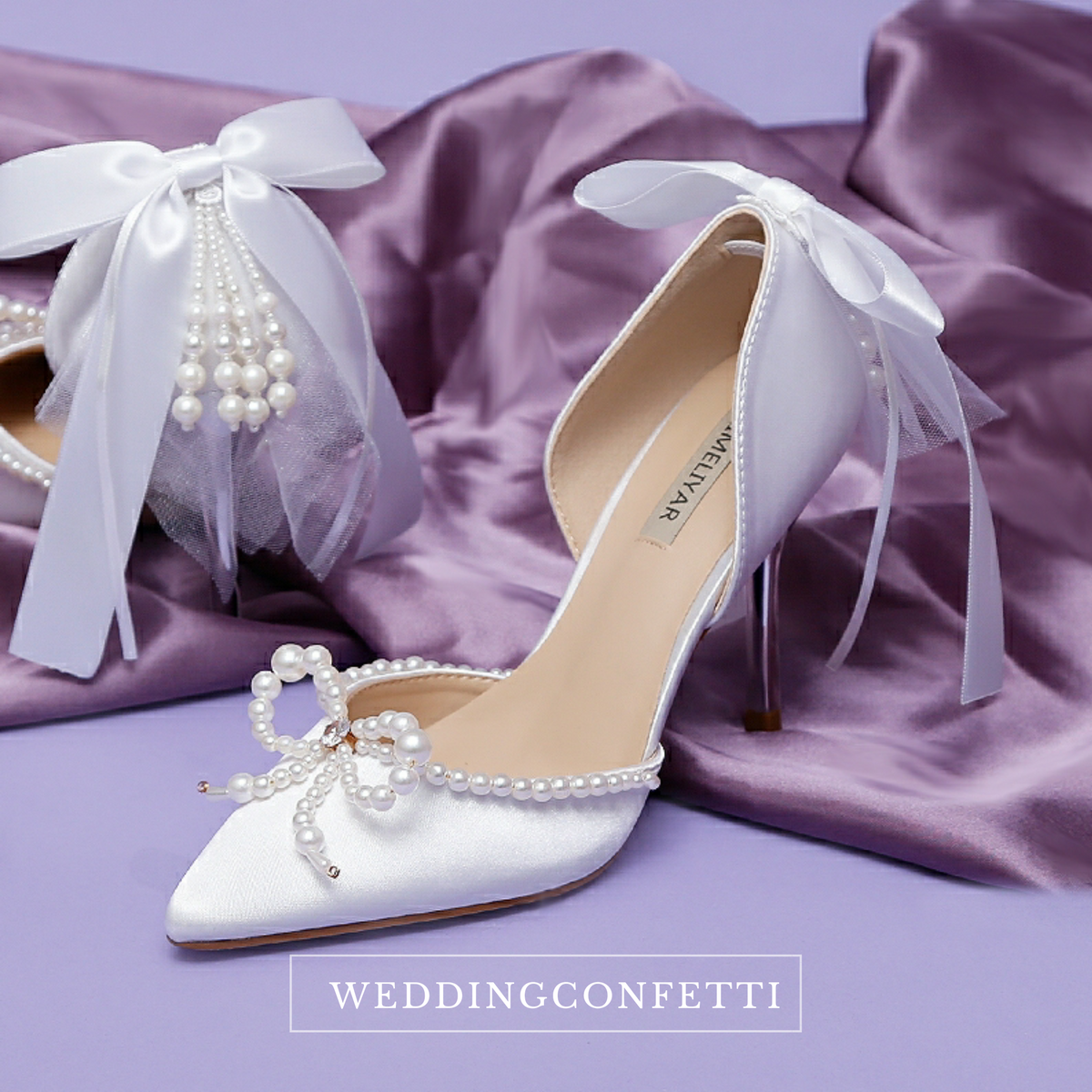 Purple and clearance silver wedding shoes