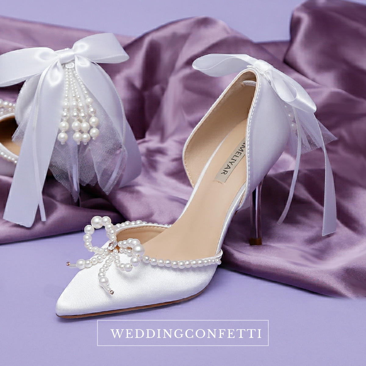 Purple and silver wedding shoes online