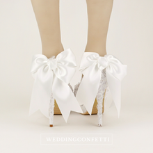 Load image into Gallery viewer, The Cara Wedding Bridal White Heels