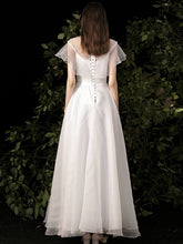 Load image into Gallery viewer, The Perla Wedding Bridal Cap Sleeves Gown