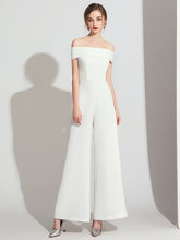 Load image into Gallery viewer, The Cellyn White Off Shoulder Jumpsuit