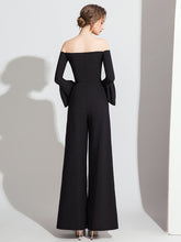 Load image into Gallery viewer, The Fessel White/Black Off Shoulder Jumpsuit