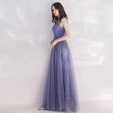 Load image into Gallery viewer, The Canopus Blue Sleeveless Star Gown - WeddingConfetti
