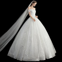 Load image into Gallery viewer, The Delaine Wedding Bridal Off Shoulder Gown