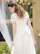 Load image into Gallery viewer, The Lorraine Wedding Bridal Short Sleeves Gown