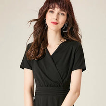 Load image into Gallery viewer, The Vanesse Black Short Sleeves Dress - WeddingConfetti