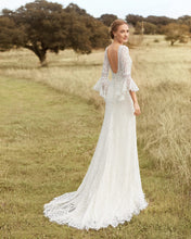 Load image into Gallery viewer, The Reana Wedding Bridal Illusion Sleeves Gown
