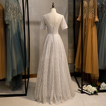 Load image into Gallery viewer, The Katrina Short Sleeve Grey Gown