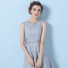 Load image into Gallery viewer, The Eugenia Red / Grey Sleeveless Cocktail Dress - WeddingConfetti