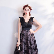 Load image into Gallery viewer, The Helena Sleeveless Black Gown - WeddingConfetti