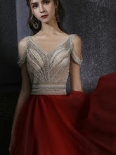 Load image into Gallery viewer, The Shelby Red Off Shoulder Gown (Available in 2 colours)